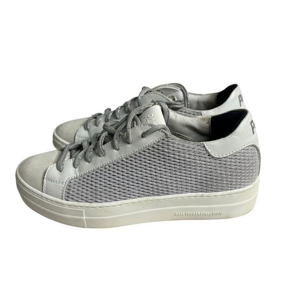 P448 Thea Low Top Sneakers Stardust Silver Multi Size 8 - Picture 4 of 7